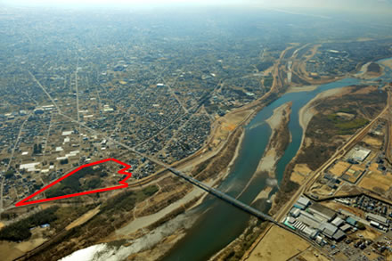 写真:建設候補地の中般若町北浦地区