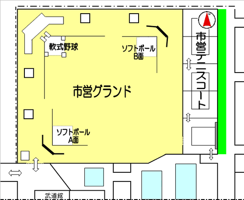 写真：グランドの配置図