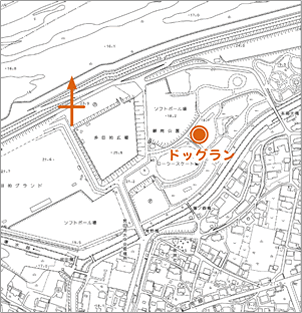 地図:蘇南公園内の「ドッグラン広場」