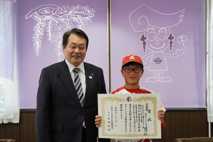 森達志さんと澤田市長の写真